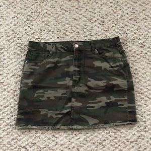 forever21 camo skirt